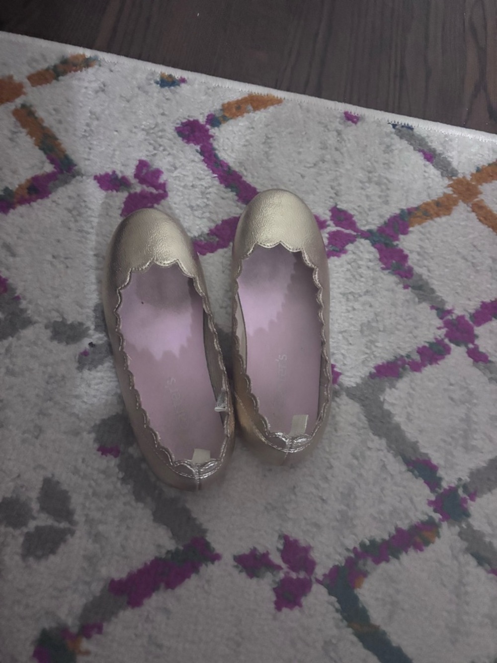 Carter's Girls Gold Scallop Ballet Flats